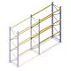 Gebruikte Esmena palletstelling 5400x3600x1100mm (hxbxd) 3 niveaus aanbouwsectie