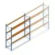 Gebruikte JH MPB palletstelling 4250x3300x1100 mm (hxbxd) 3 niveaus beginsectie 2505kg/set