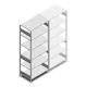Deels gebruikte Heavy Duty legbordstelling 2500x1000x400 mm (hxbxd) 6 niveaus 150 kg beginsectie