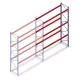 Gebruikte Mecalux palletstelling 6000x3600x1100 mm (hxbxd) 3 niveaus aanbouwsectie