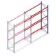 Gebruikte Polypal palletstelling 4900x2700x1100mm (hxbxd) 3 niveaus aanbouwsectie