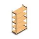 Houten legbordstelling BT Euro 2100x1170x500 mm (hxbxd) 5 niveaus beginsectie