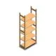 Houten legbordstelling BT Euro 2100x770x400 mm (hxbxd) 5 niveaus beginsectie