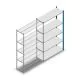 Legbordstelling Medium Duty 2000x1150x400mm (hxbxd) 5 niveaus blauw aanbouwsectie