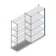 Legbordstelling Medium Duty 2000x1150x500mm (hxbxd) 5 niveaus blauw aanbouwsectie
