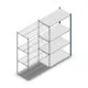 Legbordstelling Medium Duty 2000x1150x600mm (hxbxd) 4 niveaus blauw aanbouwsectie