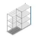 Legbordstelling Medium Duty 2000x1150x700mm (hxbxd) 4 niveaus blauw aanbouwsectie