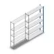 Legbordstelling Medium Duty 2000x1300x300mm (hxbxd) 5 niveaus blauw aanbouwsectie