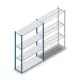 Legbordstelling Medium Duty 2000x1300x400mm (hxbxd) 4 niveaus blauw beginsectie