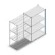 Legbordstelling Medium Duty 2000x1300x700mm (hxbxd) 4 niveaus blauw aanbouwsectie