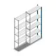 Legbordstelling Medium Duty 2000x850x300mm (hxbxd) 5 niveaus blauw aanbouwsectie