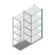 Legbordstelling Medium Duty 2000x850x600mm (hxbxd) 5 niveaus blauw aanbouwsectie