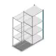 Legbordstelling Medium Duty 2000x850x700mm (hxbxd) 4 niveaus blauw aanbouwsectie