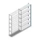 Legbordstelling Medium Duty 2000x1150x300mm (hxbxd) 6 niveaus blauw aanbouwsectie