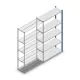 Legbordstelling Medium Duty 2200x1150x400mm (hxbxd) 5 niveaus blauw aanbouwsectie
