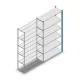 Legbordstelling Medium Duty 2200x1150x400mm (hxbxd) 6 niveaus blauw aanbouwsectie
