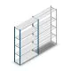Legbordstelling Medium Duty 2200x1300x400mm (hxbxd) 5 niveaus blauw beginsectie
