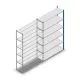 Legbordstelling Medium Duty 2200x1300x400mm (hxbxd) 6 niveaus blauw aanbouwsectie
