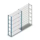 Legbordstelling Medium Duty 2200x1300x400mm (hxbxd) 6 niveaus blauw beginsectie