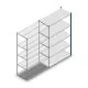 Legbordstelling Medium Duty 2200x1300x600mm (hxbxd) 5 niveaus blauw aanbouwsectie