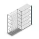 Legbordstelling Medium Duty 2000x1300x600mm (hxbxd) 6 niveaus blauw aanbouwsectie