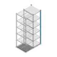 Legbordstelling Medium Duty 2000x550x700mm (hxbxd) 6 niveaus blauw aanbouwsectie