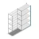 Legbordstelling Medium Duty 2500x1300x600mm (hxbxd) 5 niveaus blauw aanbouwsectie