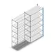 Legbordstelling Medium Duty 2500x1300x600mm (hxbxd) 6 niveaus blauw aanbouwsectie