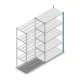 Legbordstelling Medium Duty 2500x1300x700mm (hxbxd) 5 niveaus blauw aanbouwsectie