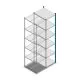 Legbordstelling Medium Duty 2500x550x700mm (hxbxd) 6 niveaus blauw aanbouwsectie