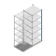 Legbordstelling Medium Duty 2500x850x800mm (hxbxd) 6 niveaus blauw aanbouwsectie