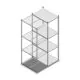 Legbordstelling Light Duty 2000x550x800mm (hxbxd) 4 niveaus aanbouwsectie