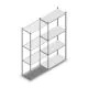 Legbordstelling Light Duty 2000x850x400mm (hxbxd) 4 niveaus aanbouwsectie
