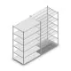 Legbordstelling Medium Duty 2200x1300x800mm (hxbxd) 6 niveaus verzinkt beginsectie