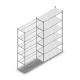 Legbordstelling Medium Duty 3000x1300x500mm (hxbxd) 6 niveaus verzinkt aanbouwsectie