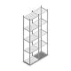 Legbordstelling Light Duty 2500x550x400mm (hxbxd) 5 niveaus beginsectie