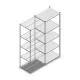 Legbordstelling Medium Duty 2200x850x600 mm (hxbxd) 5 niveaus verzinkt aanbouwsectie