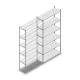 Legbordstelling Medium Duty 2500x1150x400 mm (hxbxd) 6 niveaus verzinkt aanbouwsectie