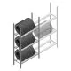 Bandenstelling Medium Duty 2000x1000x600 mm (hxbxd) 3 niveaus beginsectie