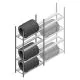 Bandenstelling Medium Duty 2200x1000x600 mm (hxbxd) 4 niveaus beginsectie