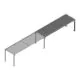 Modulair uitbreidbare laadtafel 2000x600x700 mm (bxdxh) aanbouwsectie