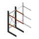 Zware draagarmstelling enkelzijdig 3000x1200x1200mm (hxbxd) 2 niveaus beginsectie