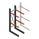 Zware draagarmstelling enkelzijdig 3000x800x1200mm (hxbxd) 2 niveaus beginsectie