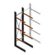 Zware draagarmstelling enkelzijdig 4000x1000x1200mm (hxbxd) 3 niveaus beginsectie