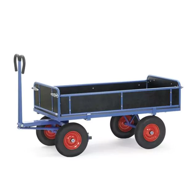Handtrekwagen met houten wanden 1600x900x1190 mm (lxbxh) 1000 kg