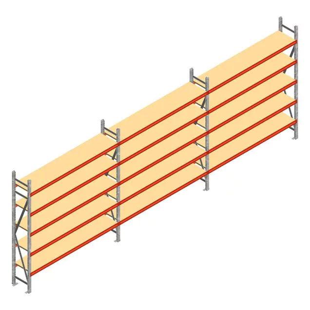 Voordeelrij grootvakstelling AR 3000x5750x500 mm (hxbxd) 5 niveaus