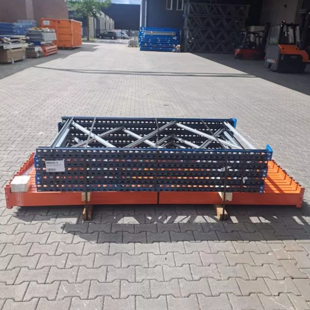 Voordeelpartij gebruikte Mecalux palletstelling 2000x11200x1100 mm (hxbxd) 2 niveaus
