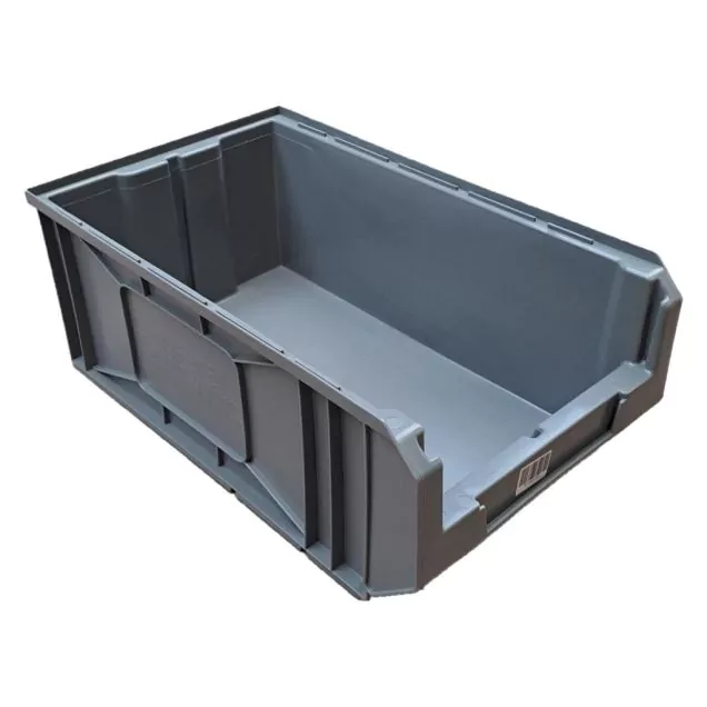 Gebruikte magazijnbak, stapelbak 480x296x185 mm (lxbxh) grijs