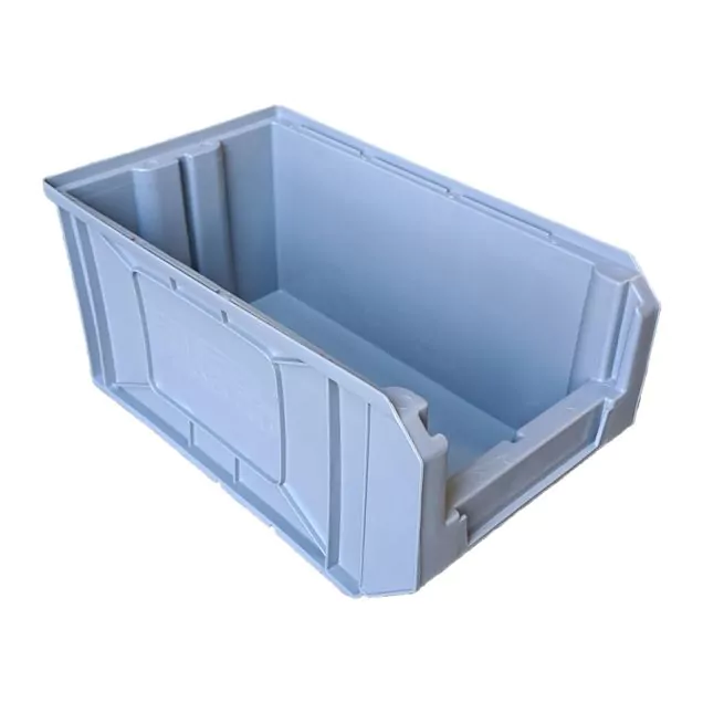 Gebruikte magazijnbak, stapelbak 345x205x160 mm (lxbxh) grijs