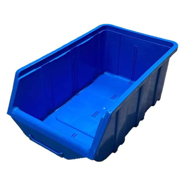 Gebruikte magazijnbak, stapelbak 368x219x148 mm (lxbxh) blauw